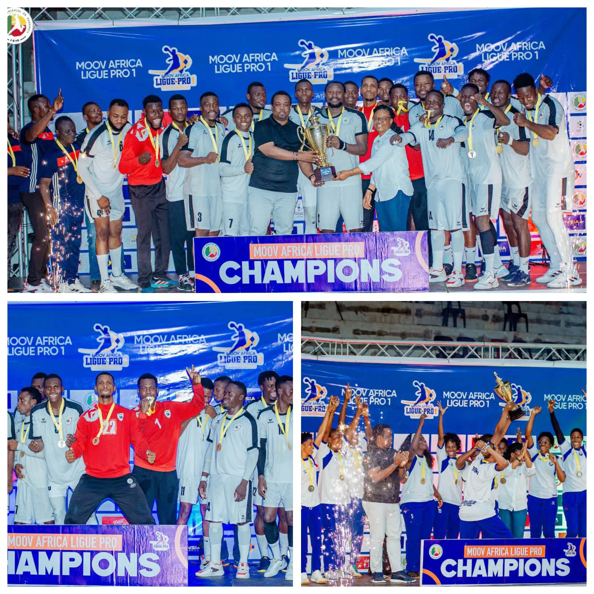 Moov Africa Ligue Pro Handball 2025 : Flowers et Adjidja, rois et reines du handball béninois